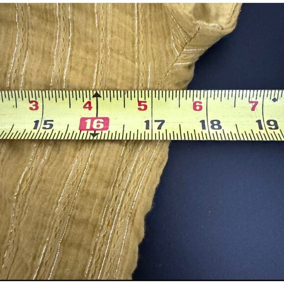 Tularosa Ashley Metallic Striped Dress In Yellow/Pear Size Medium - Picture 10 of 11